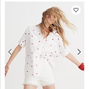 ⭐️ HP! Madewell star embroidered courier Med EUC
